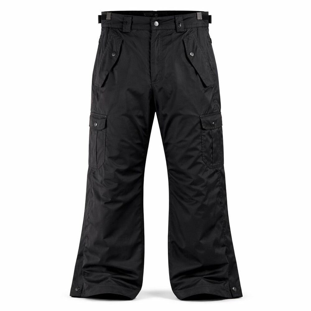 Vintage Parkside Cargo Pants L Black Nylon Utility Gorpcore Techwear Workwear